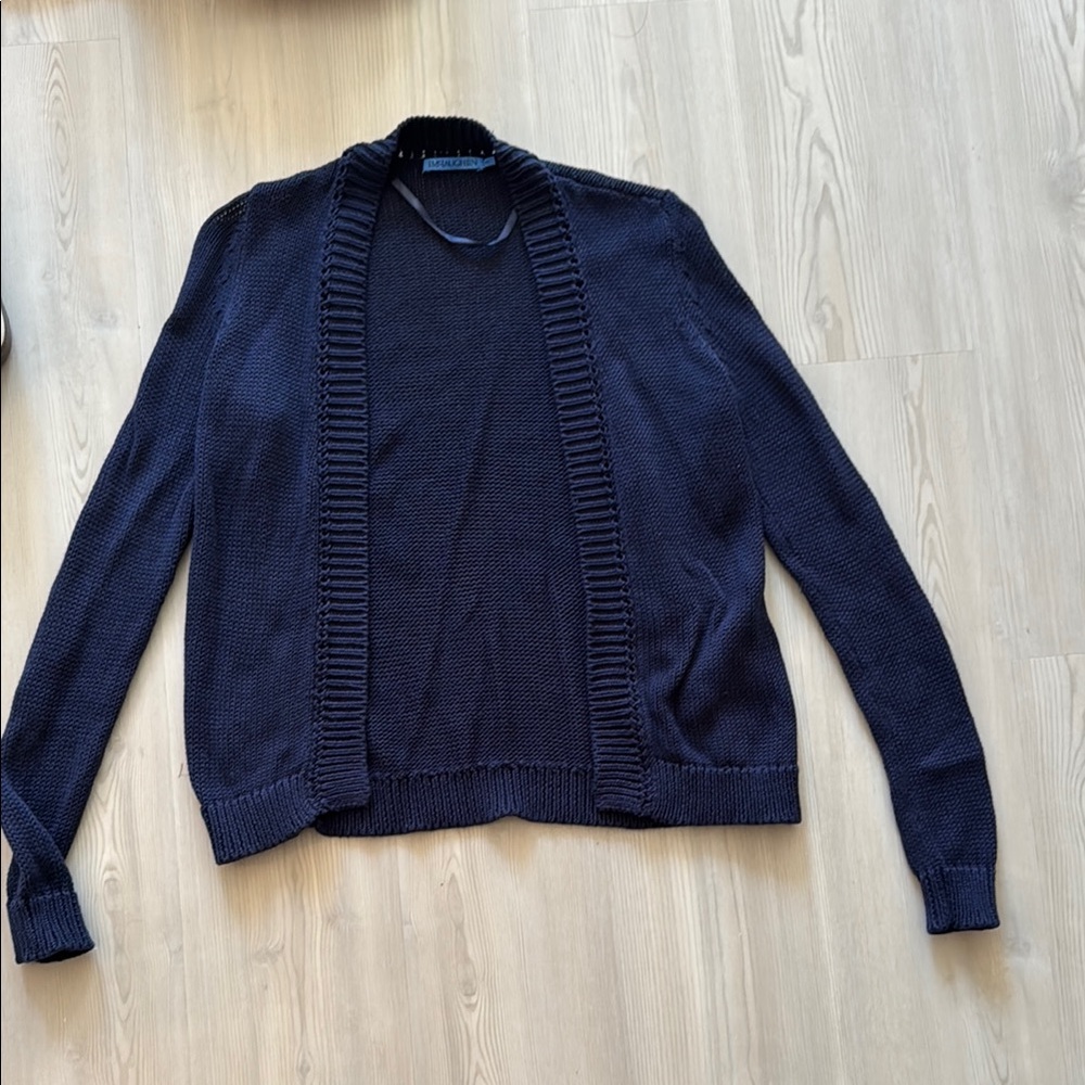 J. McLaughlin Navy Knit Cardigan Sz XS